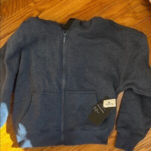 Navy Blue Zip-Up Hoodie XS NWT